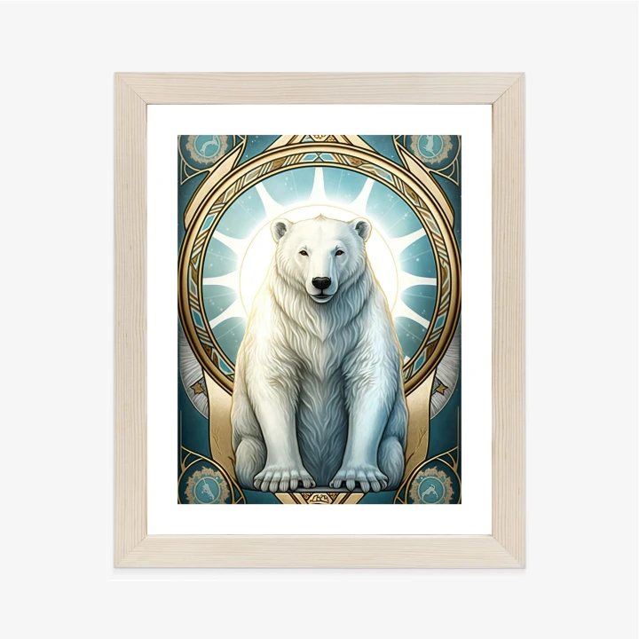 Plakat Ilustracja Fantasy Z Niedźwiedziem Polarnym
