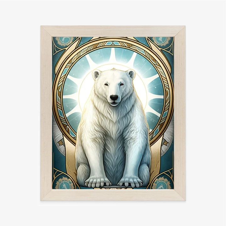 Plakat Ilustracja Fantasy Z Niedźwiedziem Polarnym