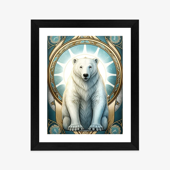 Plakat Ilustracja Fantasy Z Niedźwiedziem Polarnym