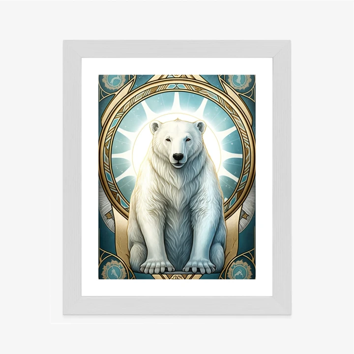 Plakat Ilustracja Fantasy Z Niedźwiedziem Polarnym