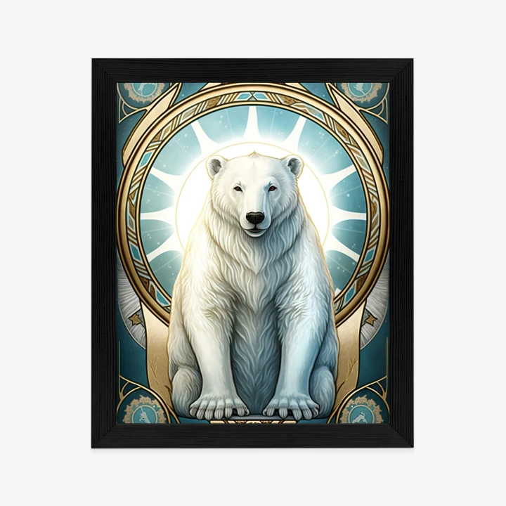 Plakat Ilustracja Fantasy Z Niedźwiedziem Polarnym