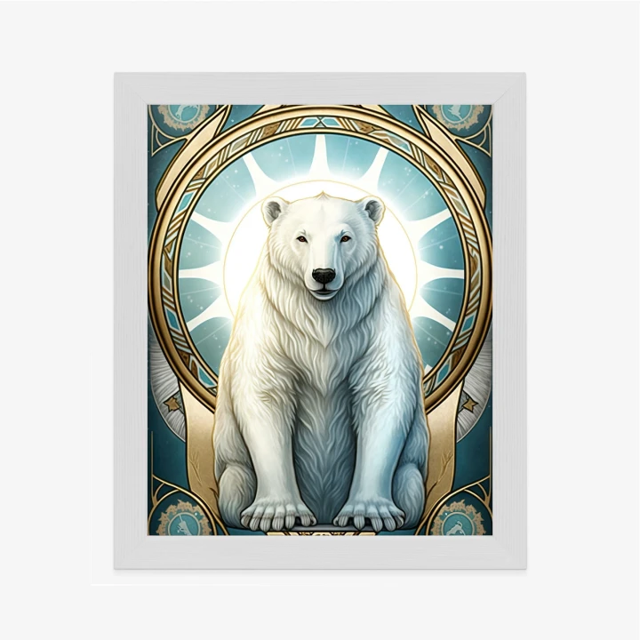 Plakat Ilustracja Fantasy Z Niedźwiedziem Polarnym