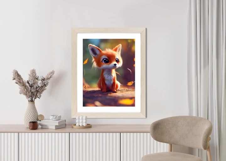 Plakat Lisek W Jesiennym Lesie