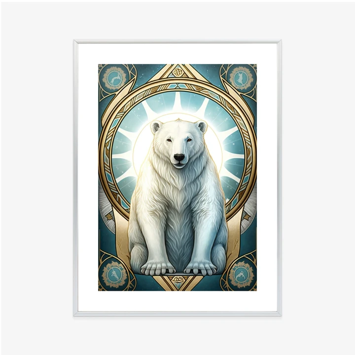Plakat Ilustracja Fantasy Z Niedźwiedziem Polarnym
