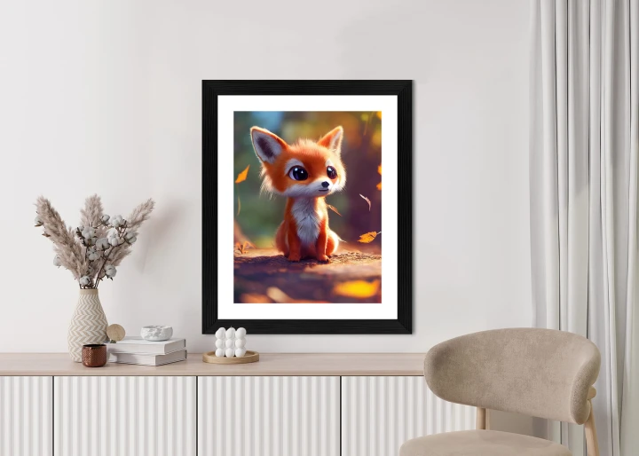 Plakat Lisek W Jesiennym Lesie
