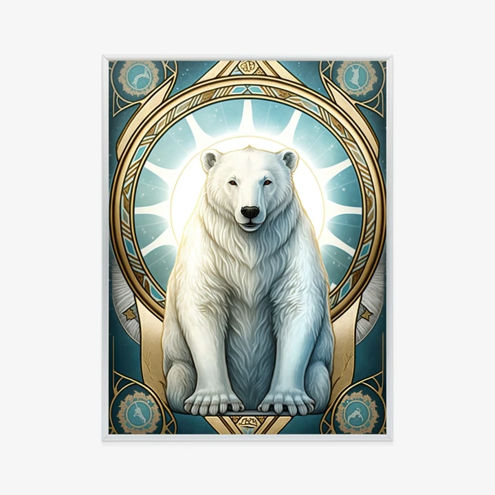 Plakat Ilustracja Fantasy Z Niedźwiedziem Polarnym