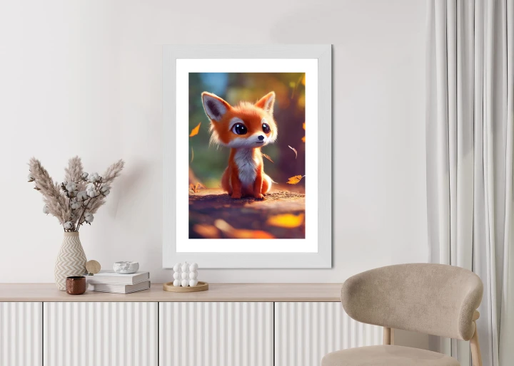 Plakat Lisek W Jesiennym Lesie