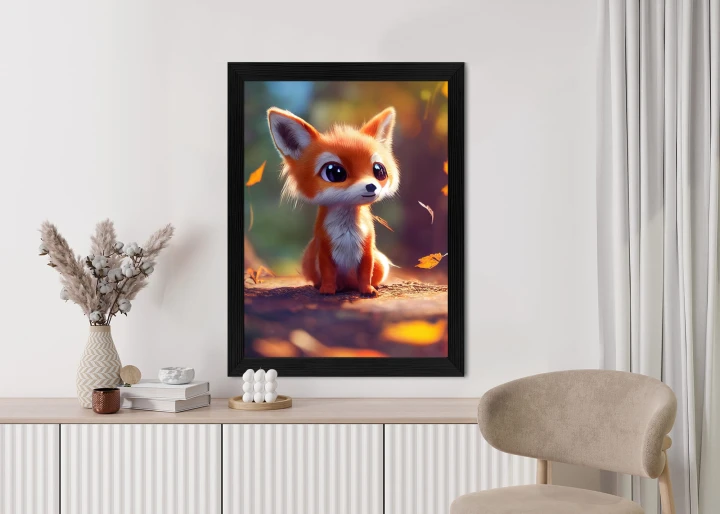 Plakat Lisek W Jesiennym Lesie