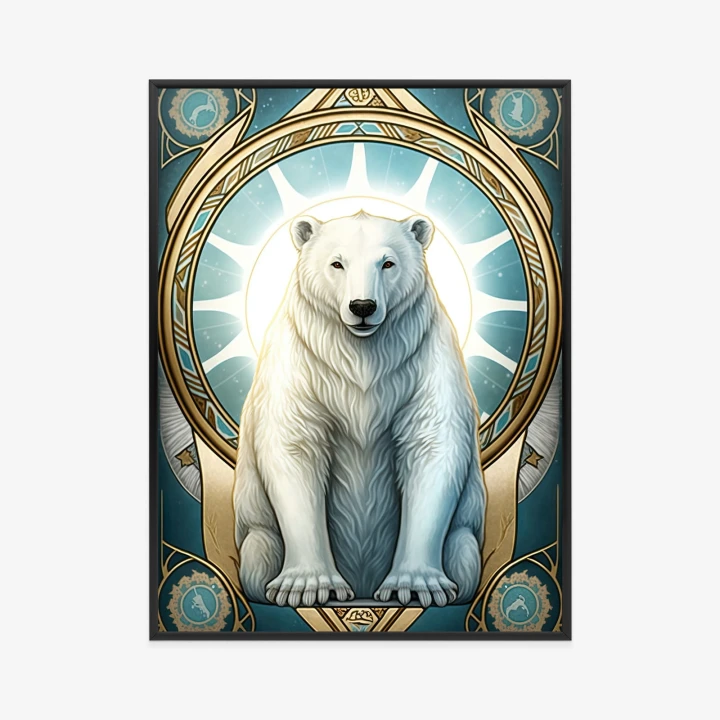Plakat Ilustracja Fantasy Z Niedźwiedziem Polarnym