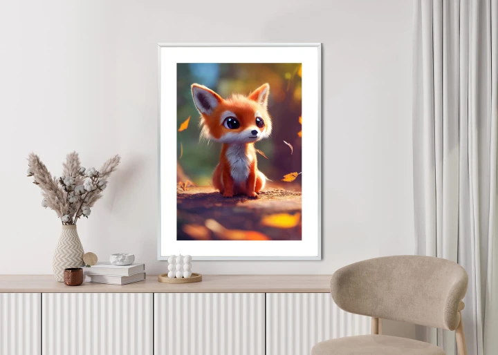Plakat Lisek W Jesiennym Lesie