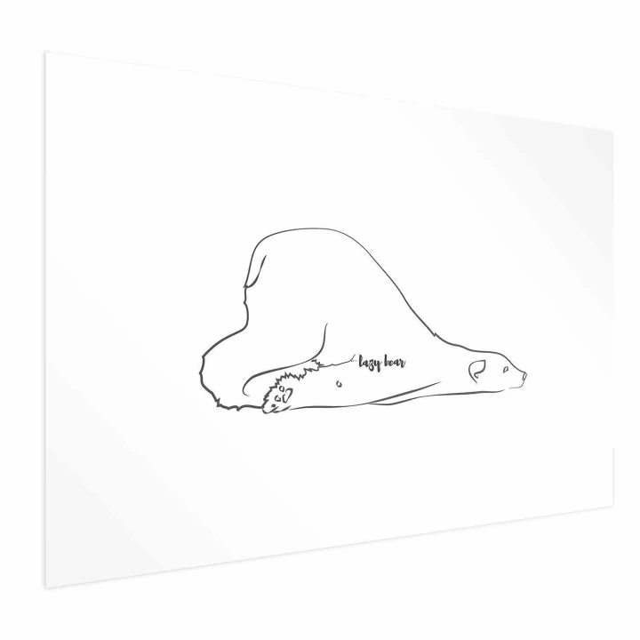 Plakat - Leniwy niedźwiedź