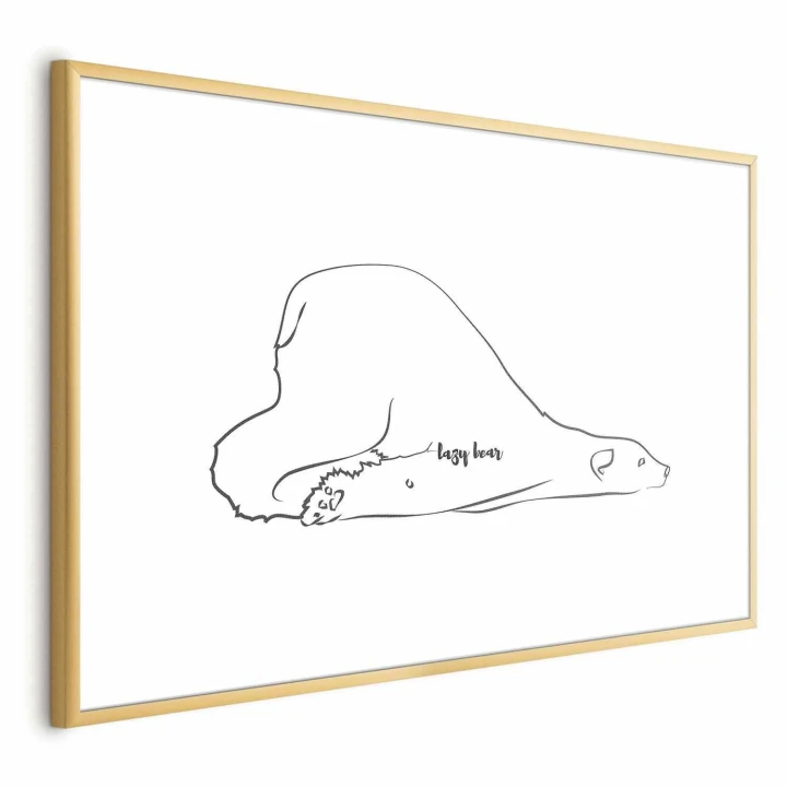 Plakat - Leniwy niedźwiedź