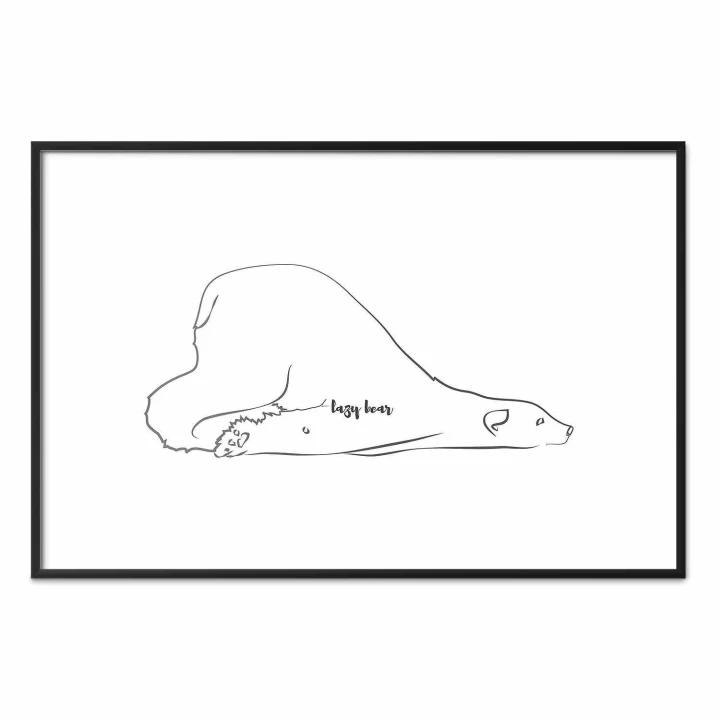 Plakat - Leniwy niedźwiedź