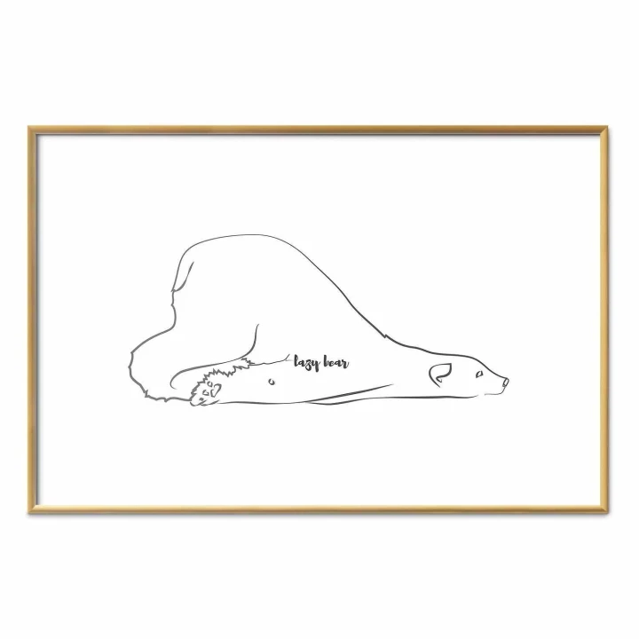 Plakat - Leniwy niedźwiedź