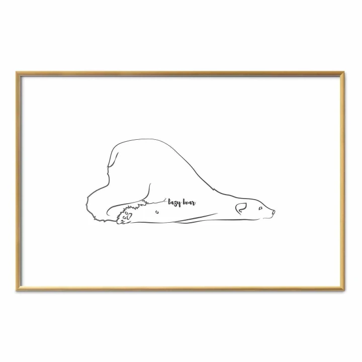 Plakat - Leniwy niedźwiedź