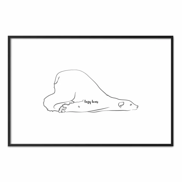 Plakat - Leniwy niedźwiedź