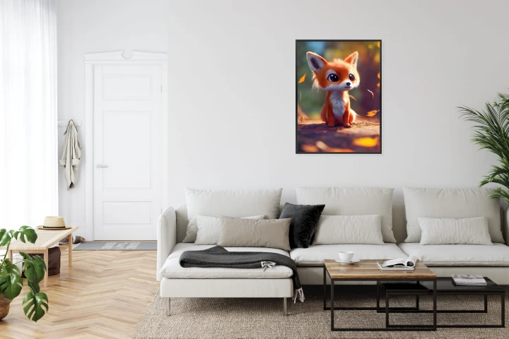 Plakat Lisek W Jesiennym Lesie