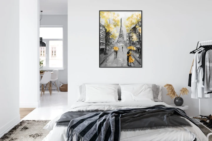 Plakat Uliczki Paryża I Wieża Eiffla - Obraz Olejny