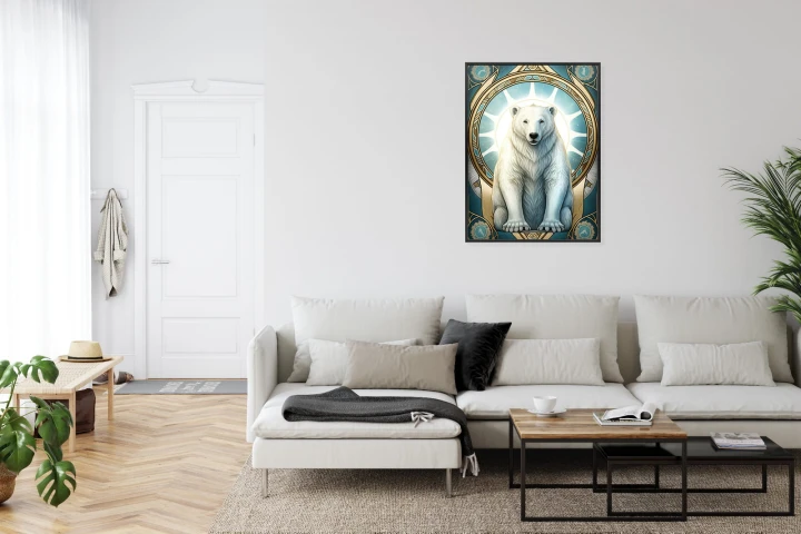 Plakat Ilustracja Fantasy Z Niedźwiedziem Polarnym