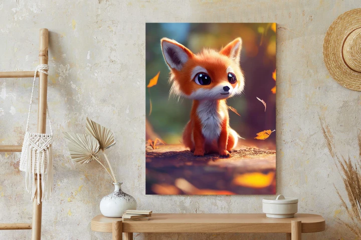 Plakat Lisek W Jesiennym Lesie