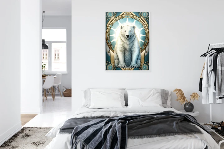 Plakat Ilustracja Fantasy Z Niedźwiedziem Polarnym
