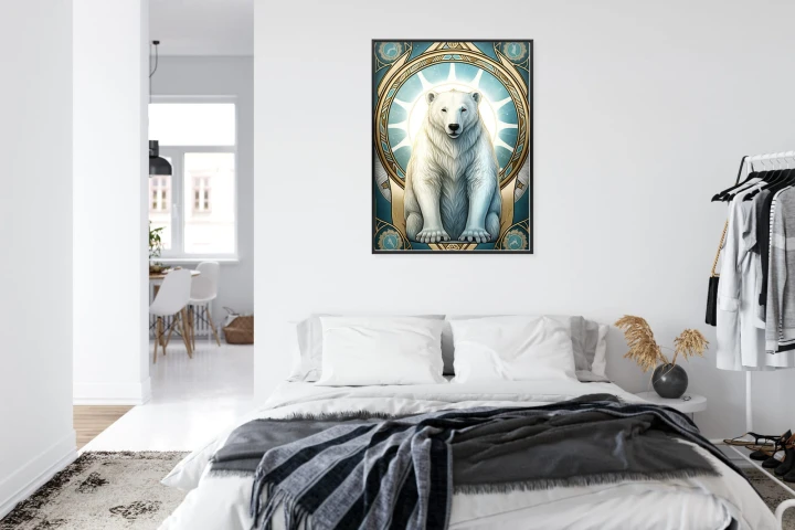Plakat Ilustracja Fantasy Z Niedźwiedziem Polarnym