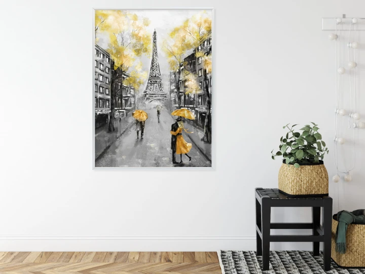 Plakat Uliczki Paryża I Wieża Eiffla - Obraz Olejny