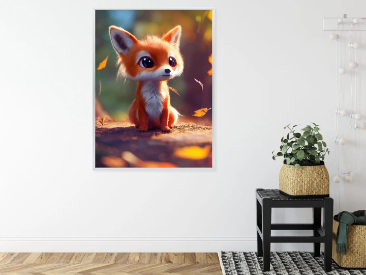 Plakat Lisek W Jesiennym Lesie