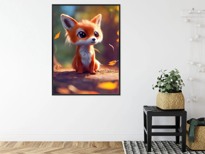 Plakat Lisek W Jesiennym Lesie