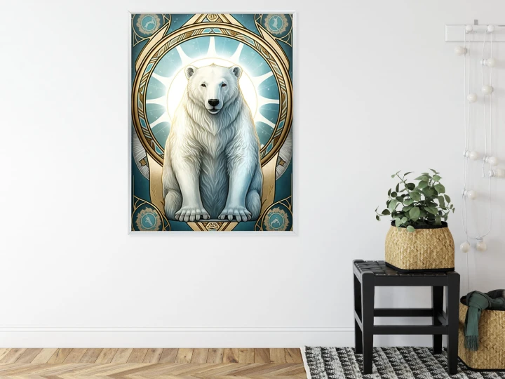 Plakat Ilustracja Fantasy Z Niedźwiedziem Polarnym