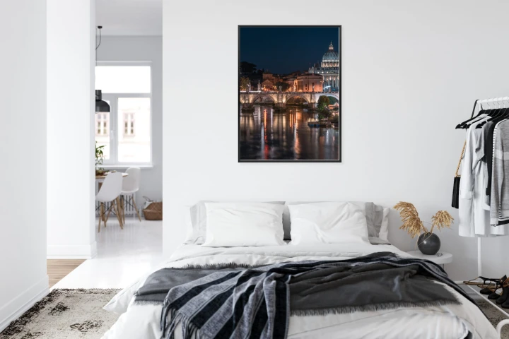 Plakat Tiber Most I Kopuła Watykanu