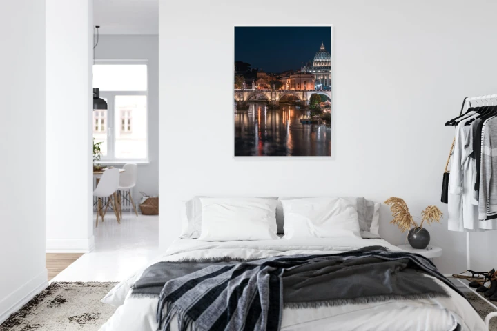 Plakat Tiber Most I Kopuła Watykanu