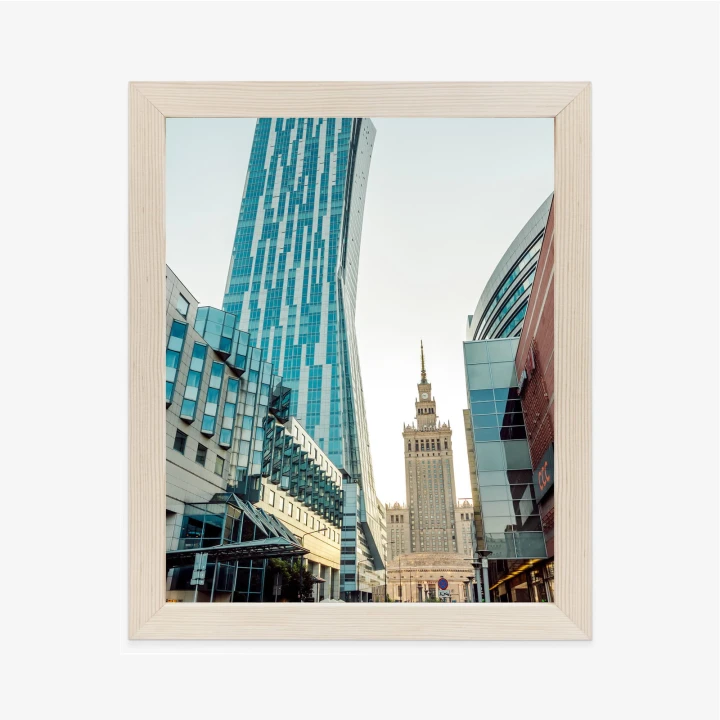 Plakat Widok Na Wieżowce I Pałac Kultury W Warszawie