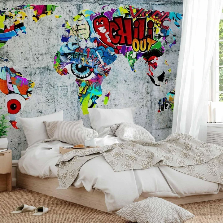 Fototapeta - Mapa - Graffiti