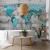 Fototapeta - Mapa świata: Błękitne kontynenty