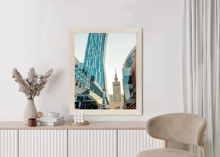 Plakat Widok Na Wieżowce I Pałac Kultury W Warszawie