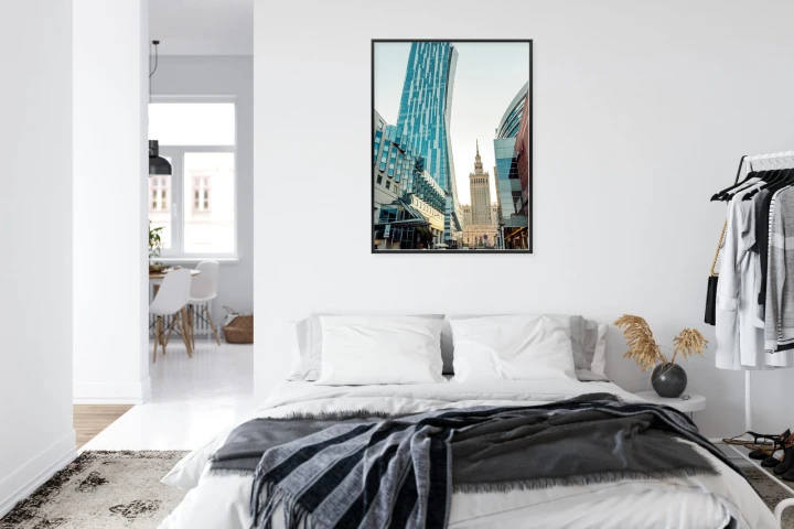 Plakat Widok Na Wieżowce I Pałac Kultury W Warszawie