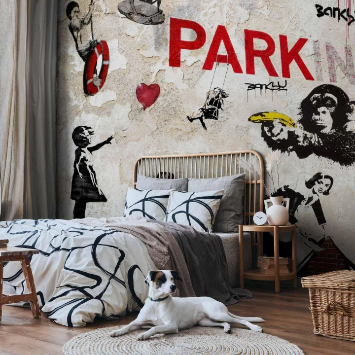 Fototapeta - Kolaż graffiti (Banksy)
