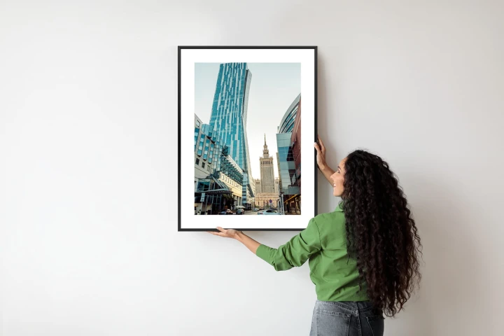 Plakat Widok Na Wieżowce I Pałac Kultury W Warszawie