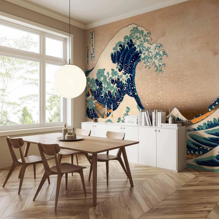Fototapeta - Hokusai: Wielka fala w Kanagawie (Reprodukcja)