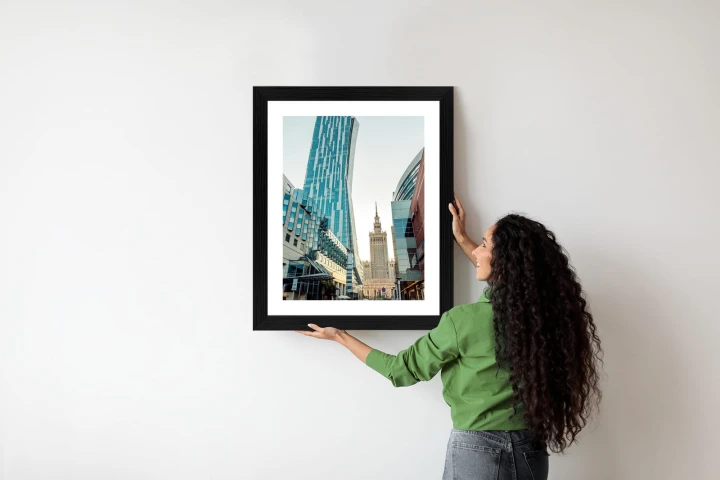 Plakat Widok Na Wieżowce I Pałac Kultury W Warszawie