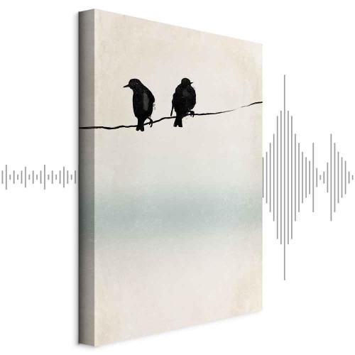 Obraz - Zmarznięte wróble (1-częściowy) pionowy