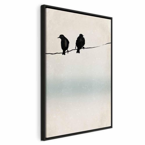 Obraz - Zmarznięte wróble (1-częściowy) pionowy