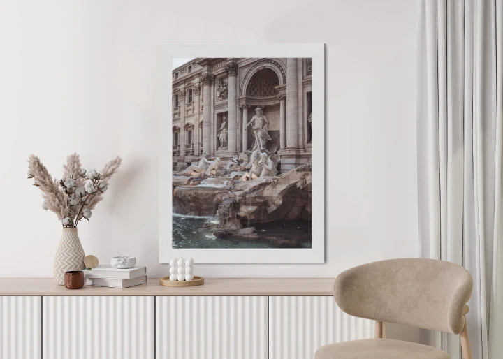 Plakat Fontanna W Rione Trevi Rzym