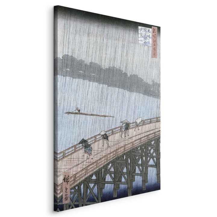 Obraz - Utagawa Hiroshige – Nagły deszcz nad mostem Shin-Ohashi i Atake