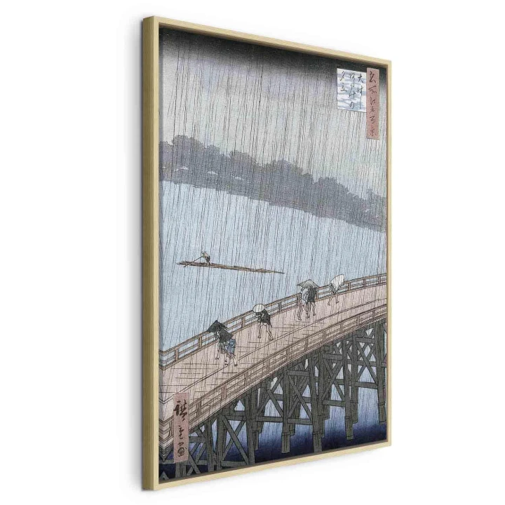 Obraz - Utagawa Hiroshige – Nagły deszcz nad mostem Shin-Ohashi i Atake