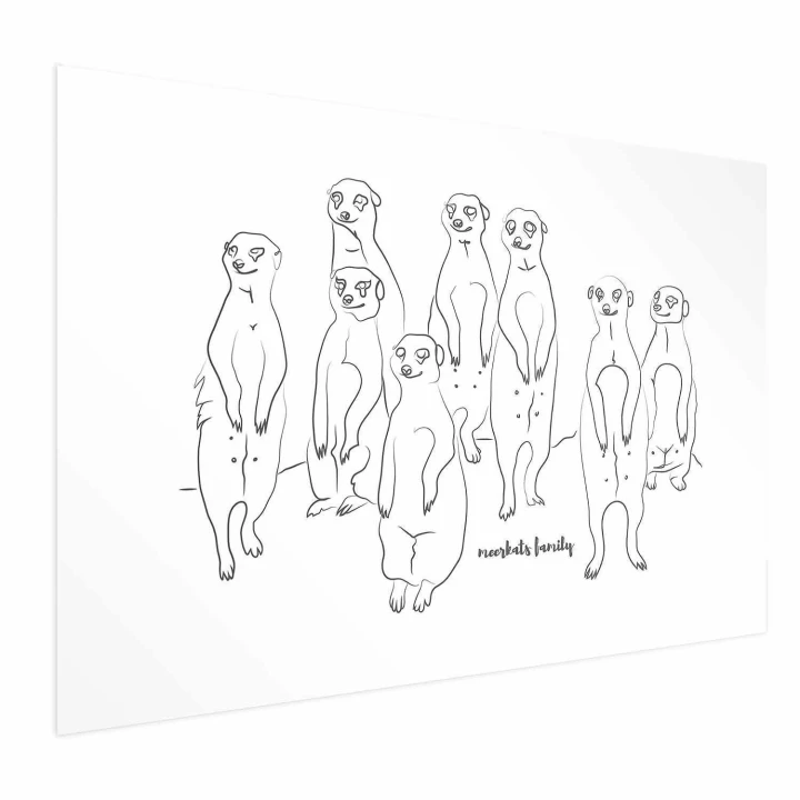 Plakat - Rodzina surykatek