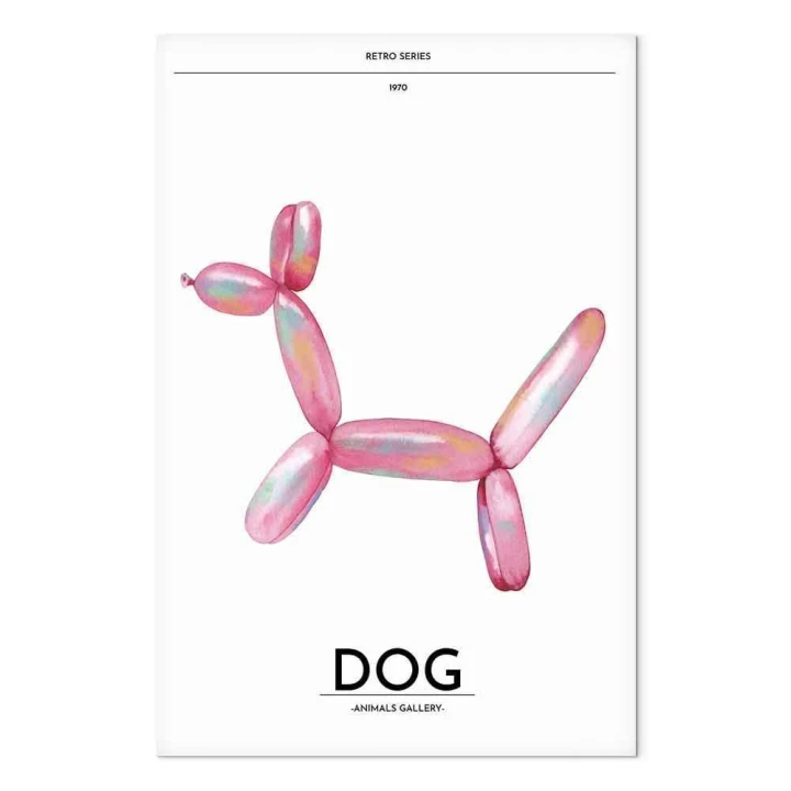 Obraz - Holo-Dog - Kolorowy pies w stylu retro