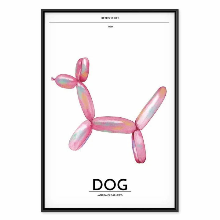 Obraz - Holo-Dog - Kolorowy pies w stylu retro