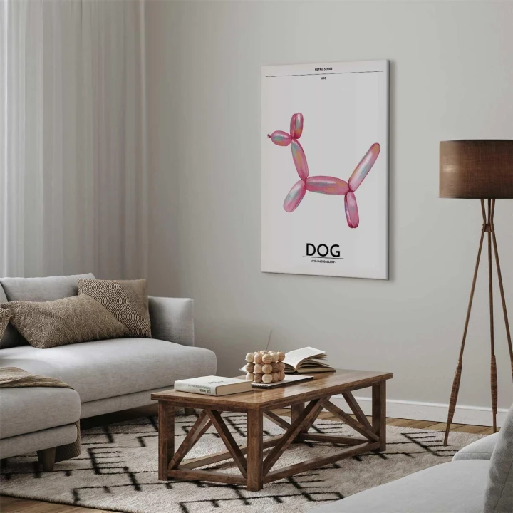 Obraz - Holo-Dog - Kolorowy pies w stylu retro